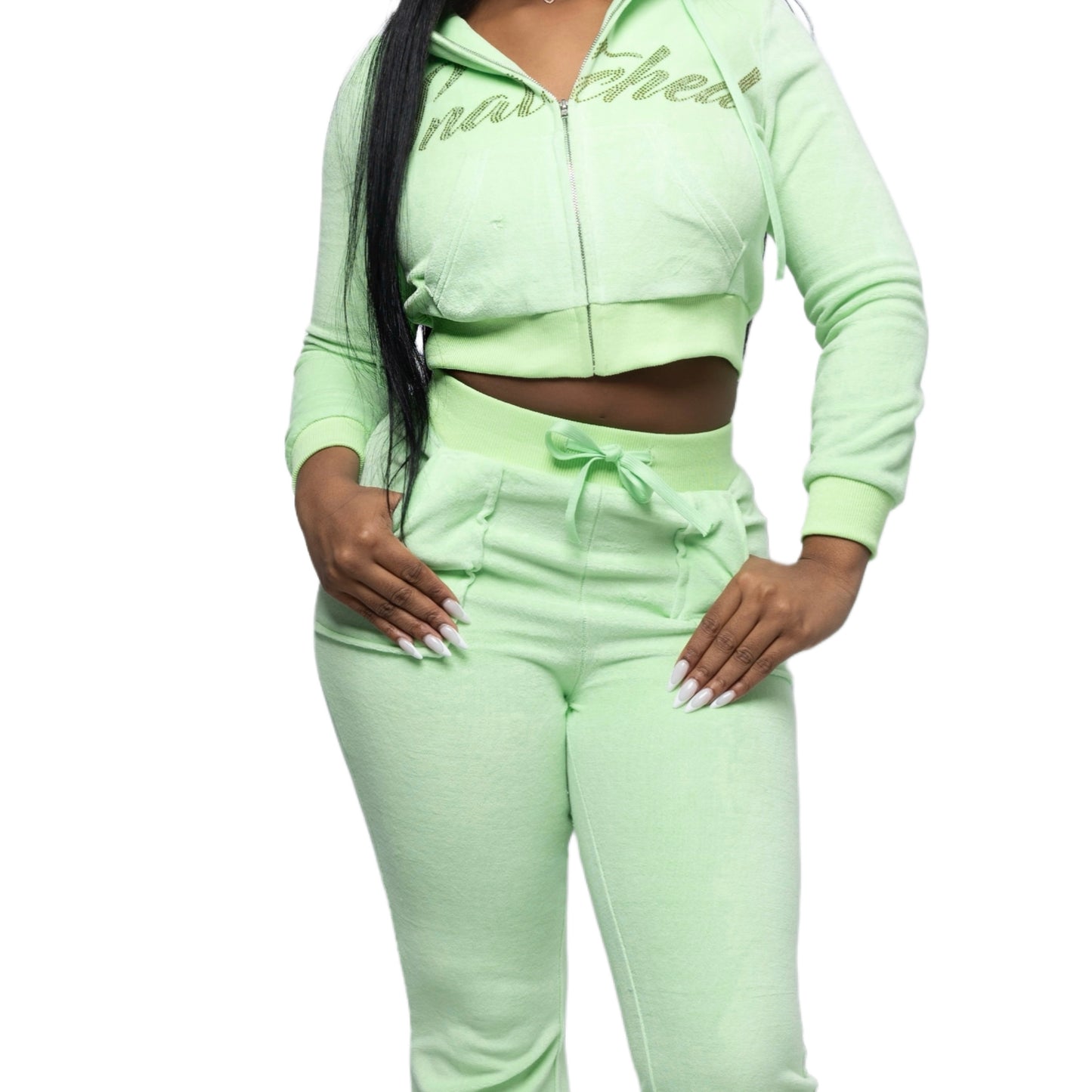 SOUR APPLE VELOUR HOODIE