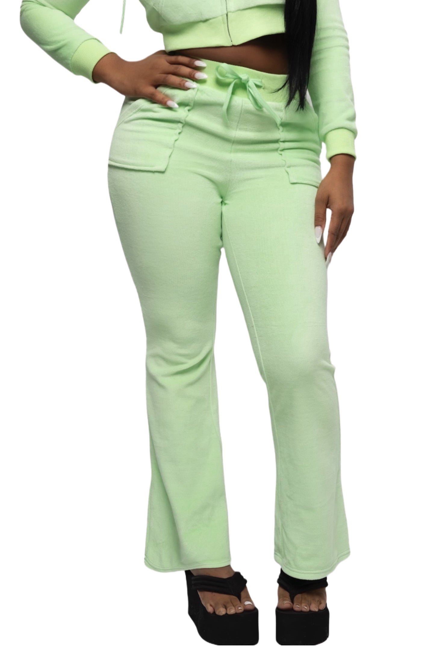 SOUR APPLE VELOUR PANT