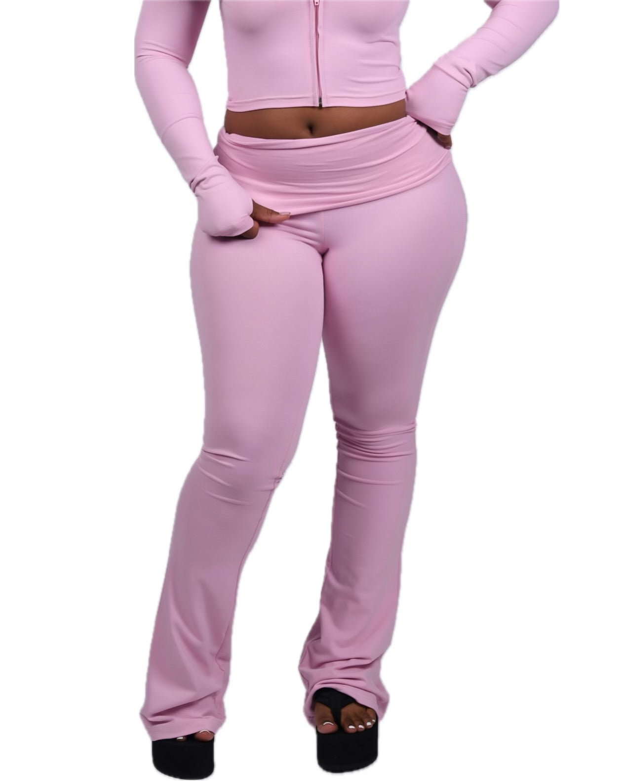 PETAL PINK FOLDOVER PANT