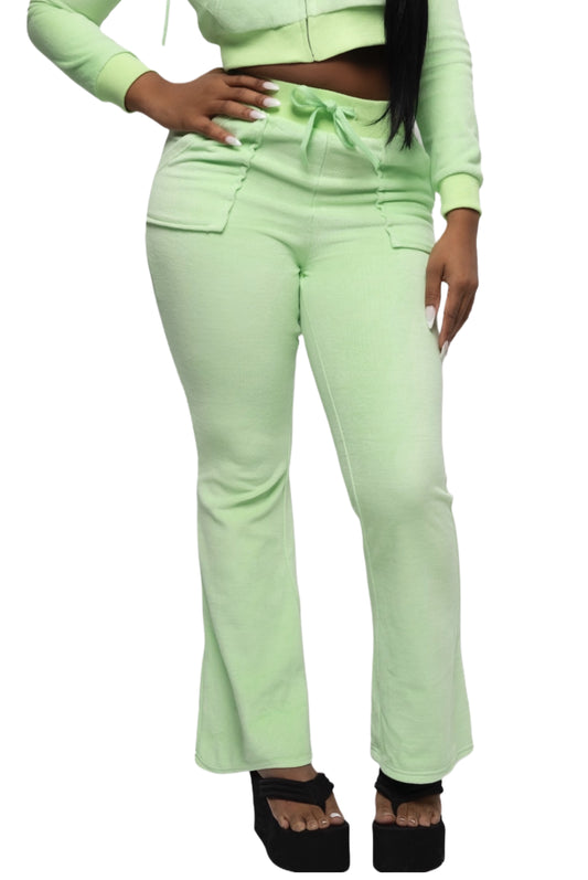 SOUR APPLE VELOUR PANT